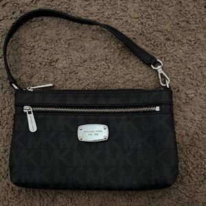 Michael Kors Black Logo Wristlet
